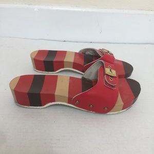 Dr Scholls WM Sz/6 Original Made in Italy Wooden Sandals